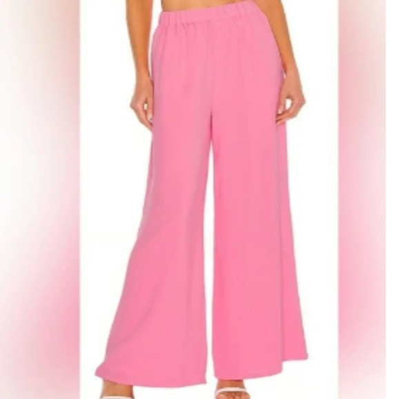 CAMILA COELHO Devon wide leg Trouser Pants in Baby Pink. Size small - Picture 2 of 9